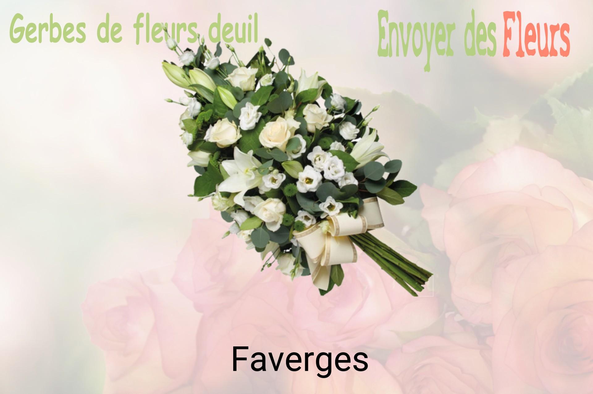 Gerbe de fleurs de deuil livrée à Faverges